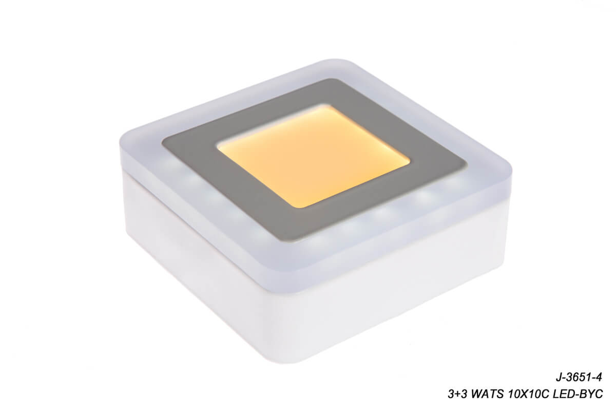 Lampara de Techo Cuadrado Doble color 6 Watts