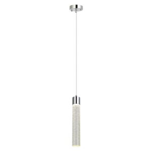 Candil Colgante Cromado 1 Luz Cilindro