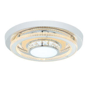 Plafon Cromado Cristal y Burbuja