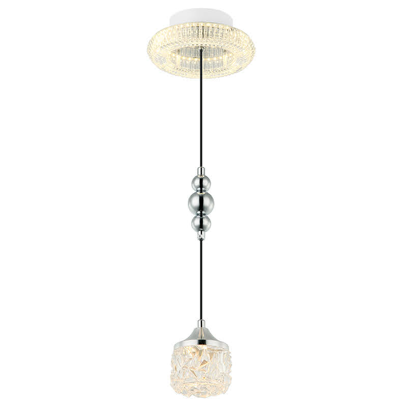 Lámpara Colgante 1 luz Flor Acrilico