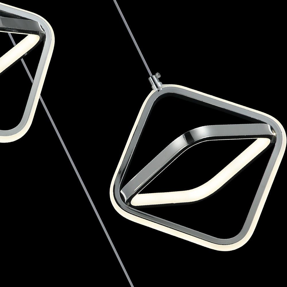 Candil Colgante Rombo De 3 Luces Cromado. - Image 4