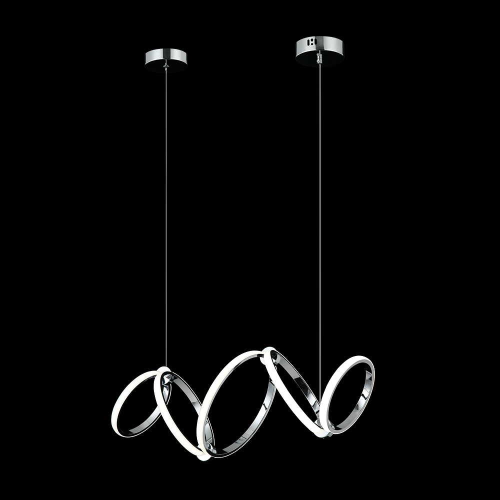 Lampara Colgante Cadena De Aros Enlazados.