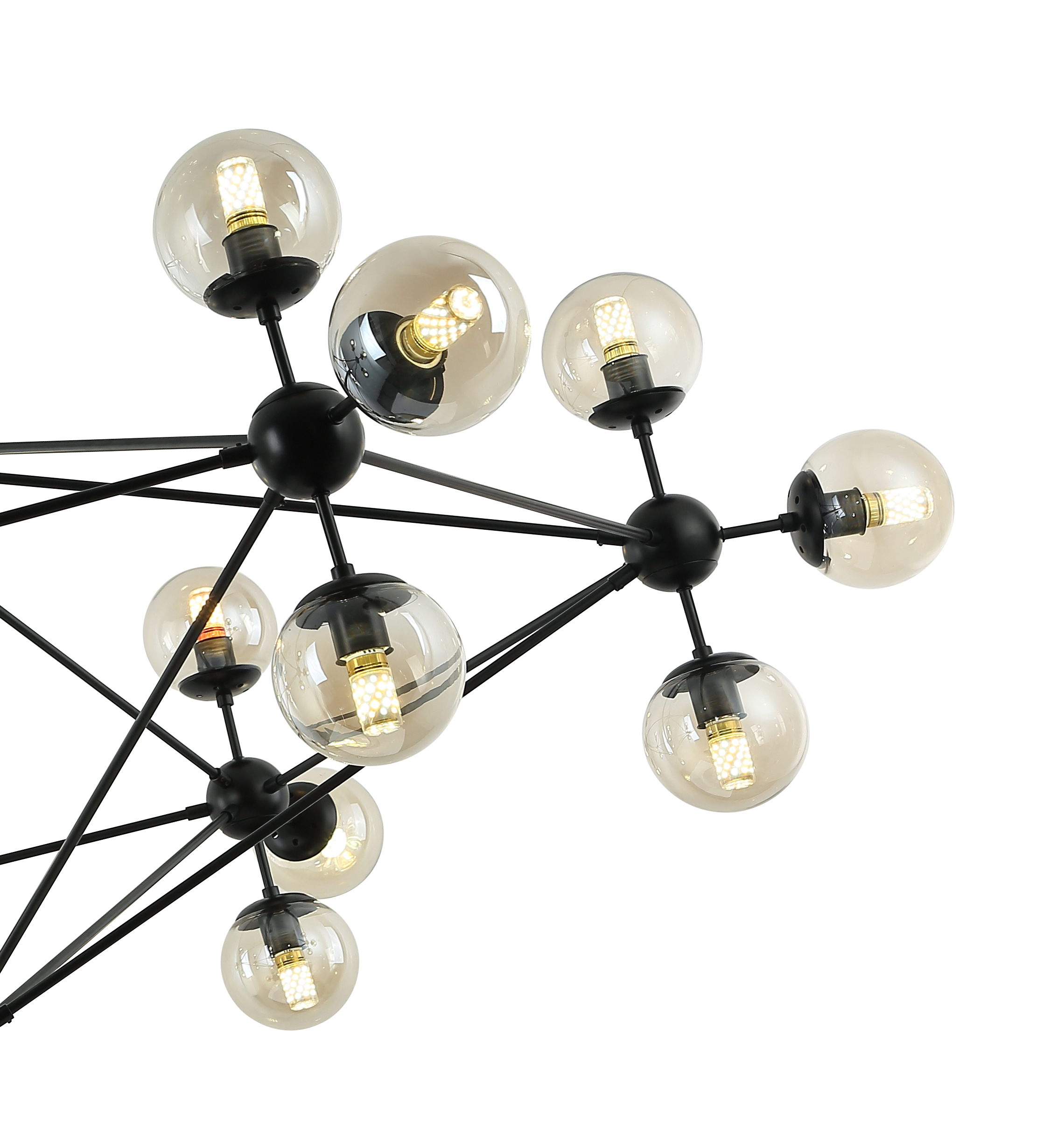 Candil De Esferas Modernas Vintage 21 Luces - Image 2