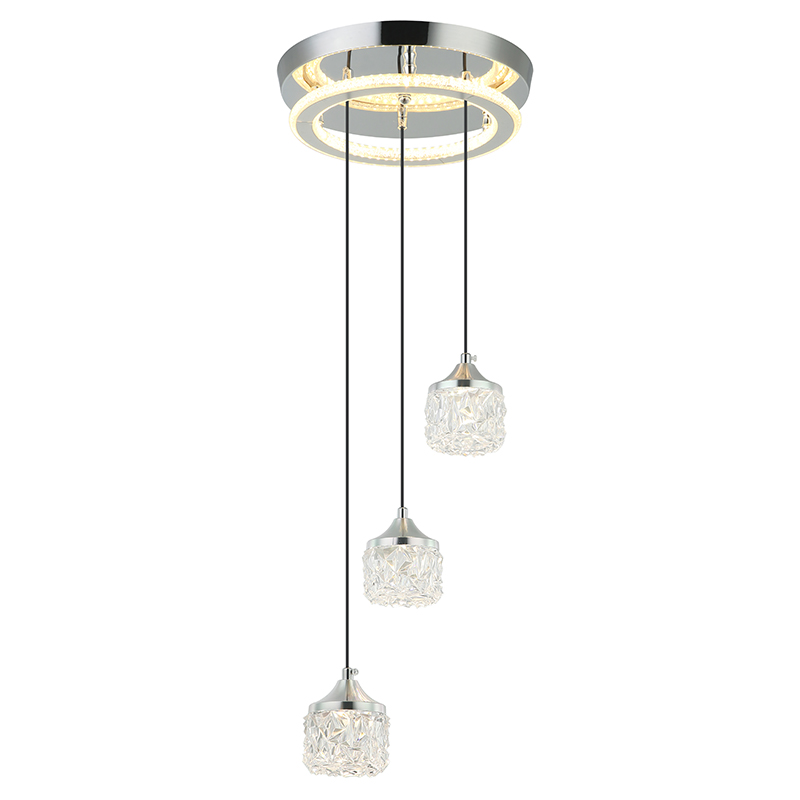 Lampara Colgante 3 Luces De Acrílico