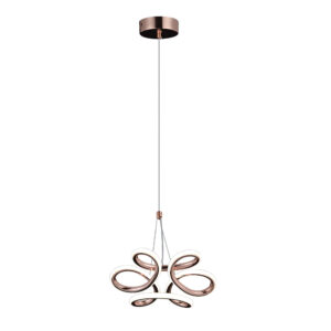 Lampara De Flor Led Rosa Dorado 1 Luz