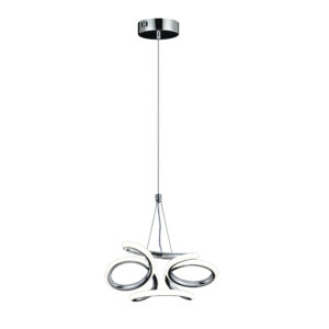 Lampara De Flor Led Cromo 1 Luz