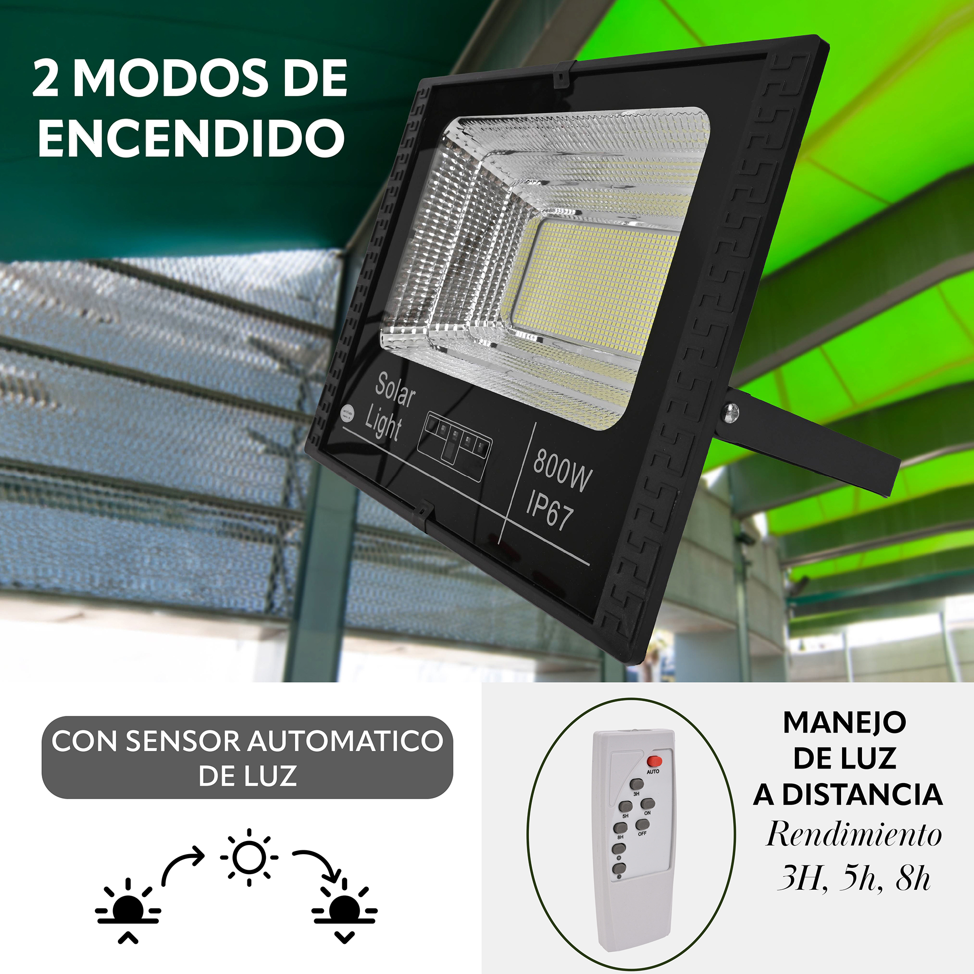Reflector Con Panel Solar 800 W - Image 5